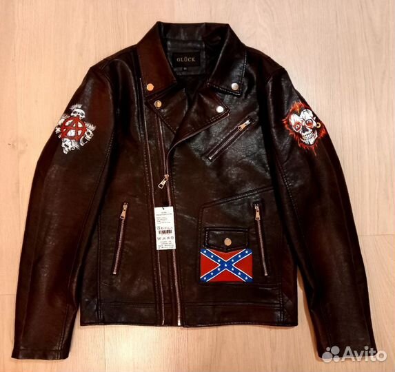 Кастомная панк косуха с росписью Король И Шут