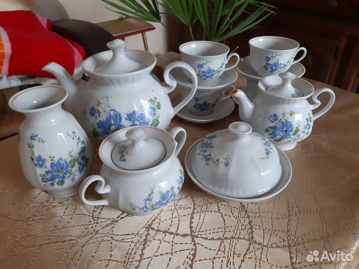 Чайный фаянсовый сервиз СССР новый