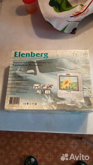 Elenberg tv500 портативный тв для авто и дачи