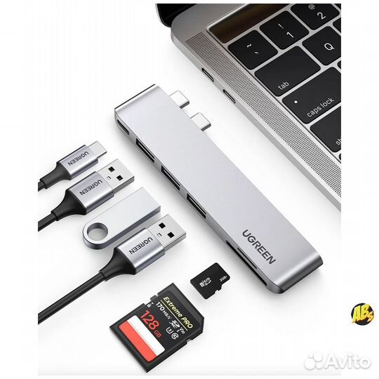 USB-C хаб 6в1 ugreen концентратор для MacBook NEW