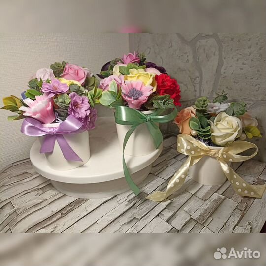 Букет цветов из мыла