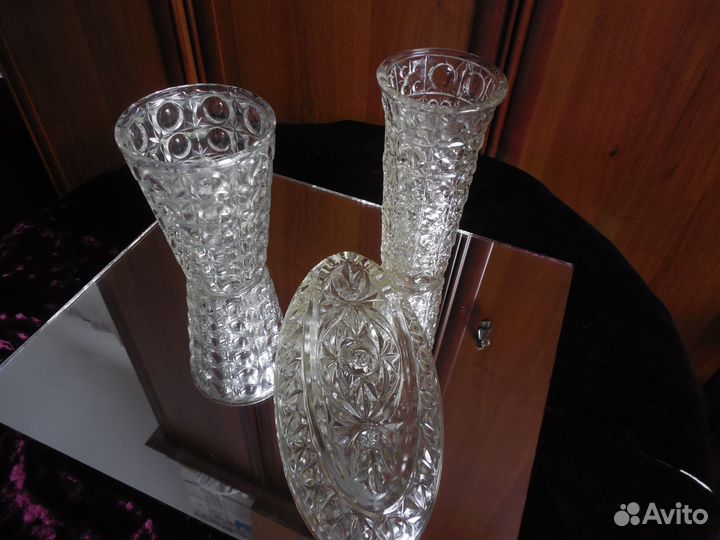 Ваза для цветов стекло СССР