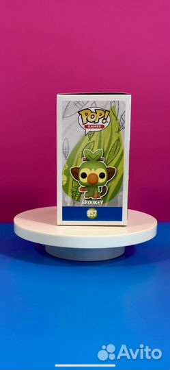 Funko Pop Games 957: Pokemon - Grookey (Flocked)