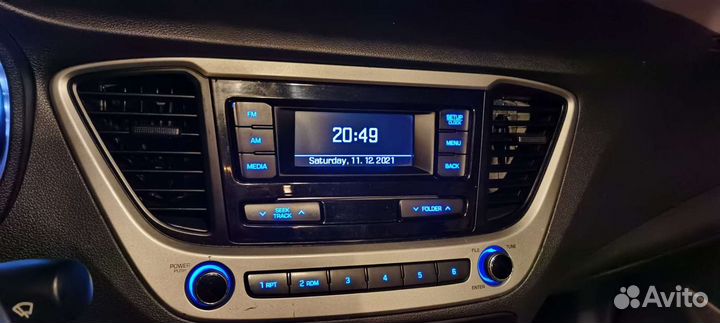 Штатная магнитола Хендай Солярис 2 2019 год