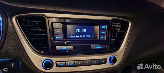 Штатная магнитола Хендай Солярис 2 2019 год