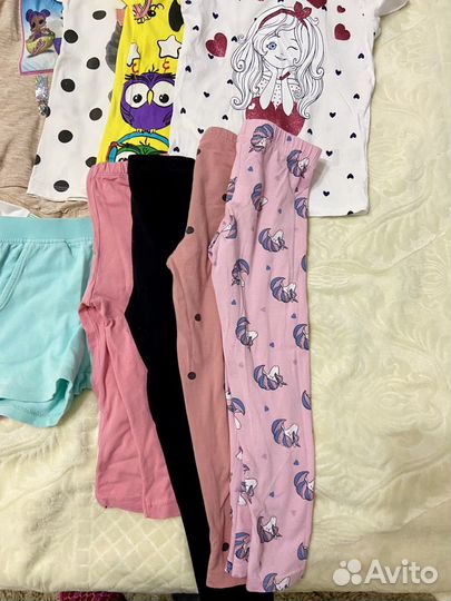 Вещи пакетом на девочку 104 (платья, футболки)