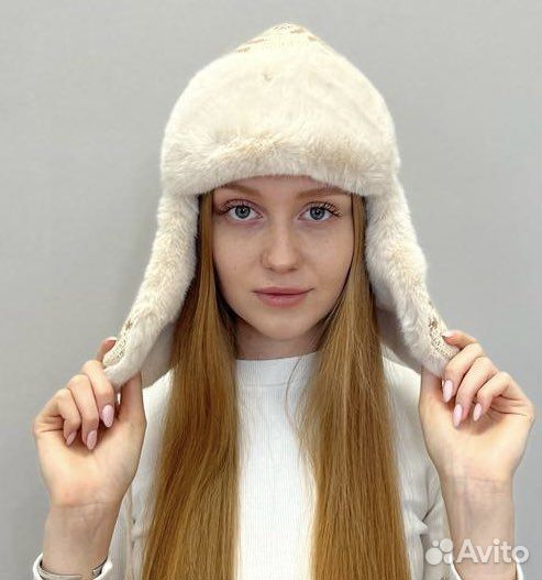 Шапка ушанка из ангоры, шапка из шерсти