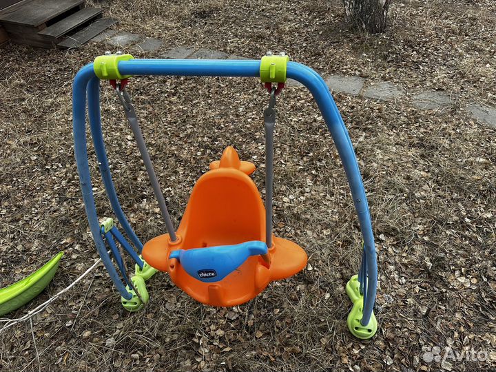 Качели chicco самолет для дома или улицы 1-3 года