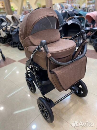 Коляска 2 в 1 Alis Berta коричневая