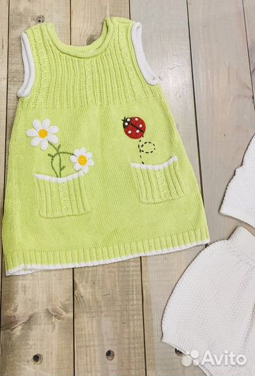 Вязаные вещи на девочку 6-9 месяцев