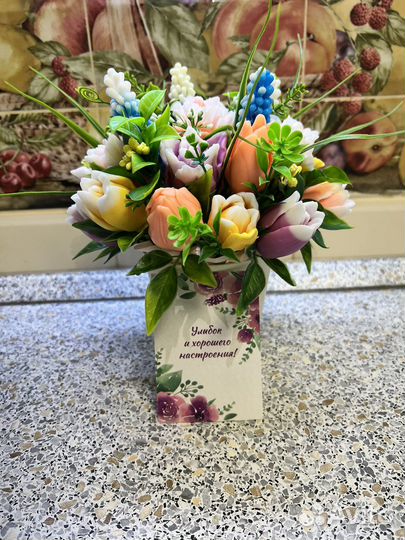 Букет из мыла ручной работы