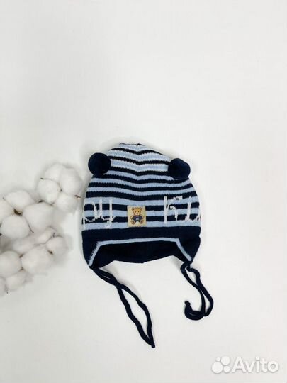 Новая шапка демисезонная для мальчика 3-6 мес