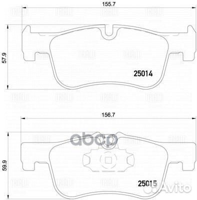 Колодки торм. для а/м BMW 1 (F20) (11) диск. п
