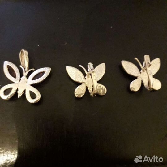 Серьги серебро с янтарем