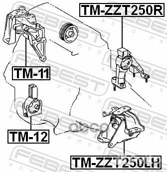 Подушка двигателя toyota avensis ADT25#,AZT25#