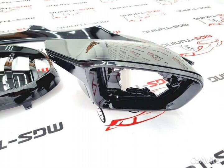 Губа + решетка + зеркала BMW 7 G11 G12 рест 2019+