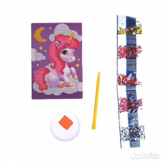 Алмазная мозаика для детей «Волшебный единорог»