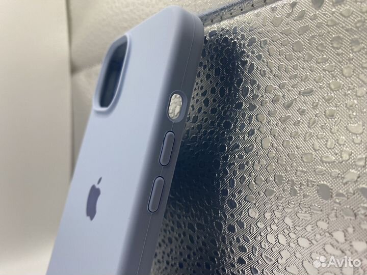 Чехол на iPhone 15 Silicon Case Mist blue