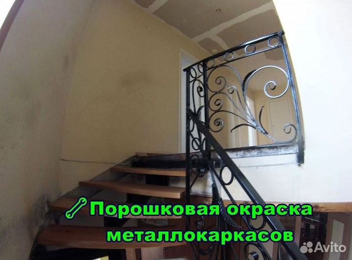 Лестница на металлокаркасе В частные дома