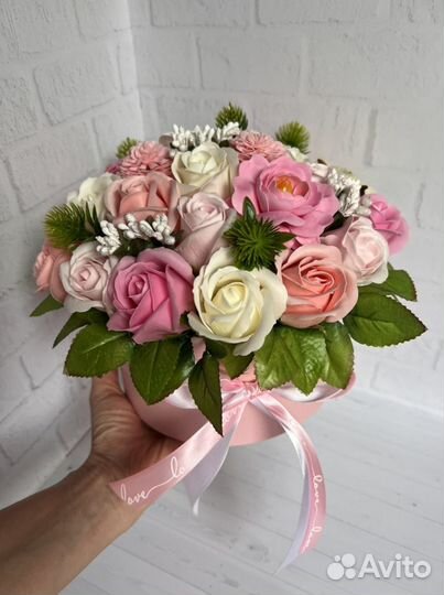 Букет из мыльных роз