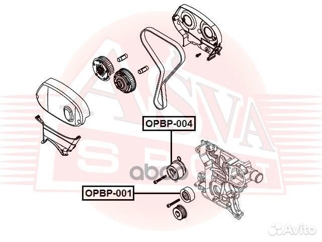 Ролик натяжной opel astra J 2010