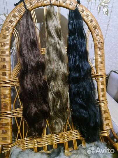 Хвосты натуральный волос 70см