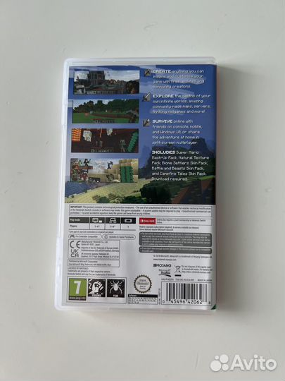 Minecraft nintendo switch картридж