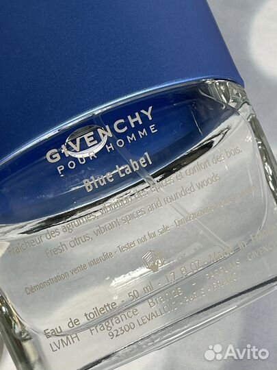 Givenchy Pour Homme Blue Label, Оригинал