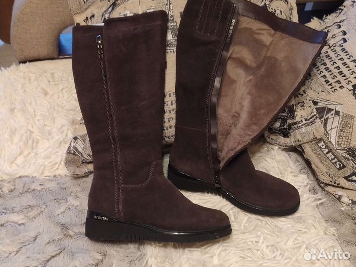 Сапоги зимние женские замшевые 39