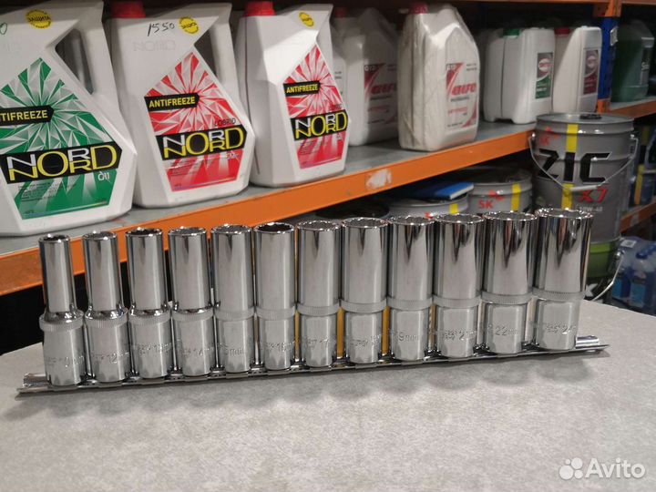 Набор головок торцевых глубоких 12гр 1/2DR ombra