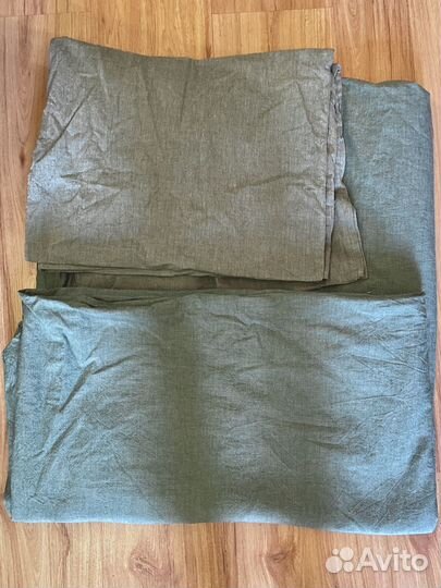 Серо-болотный комплект постельного белья