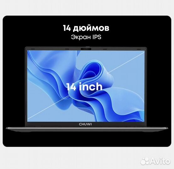 Ноутбук Новый 16/512гб Intel N100 Win11 гарантия