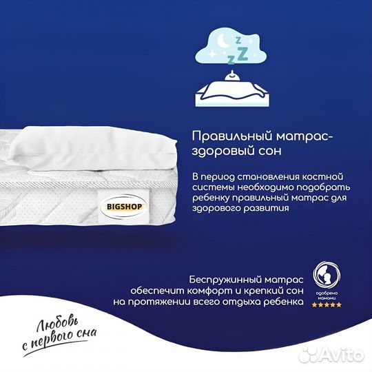 Матрас беспружинный 80х200 90х200 120х200 160х200