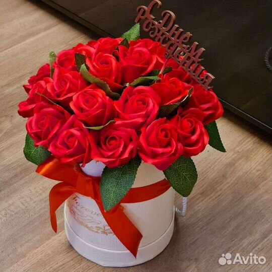 Букет из мыльных роз