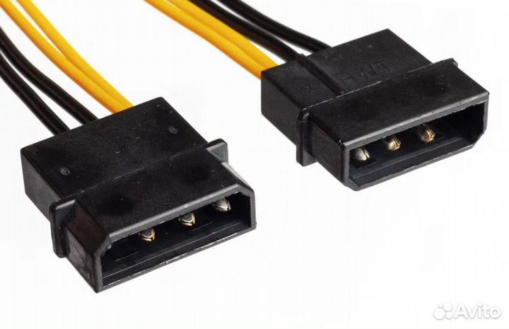 Орикс Кабель питания, 0.18 м, черный, желтый