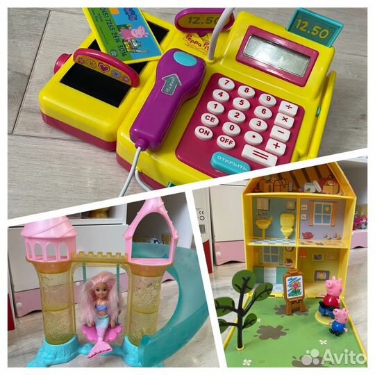 Детская касса, игровой домик Peppa Pig, русалочка