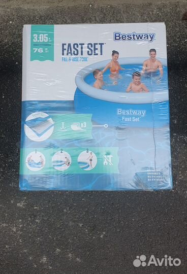 Надувной бассейн Bestway Fast Set 57266 305х305х76