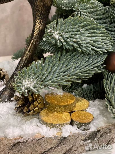 Олень новогодняя композиция