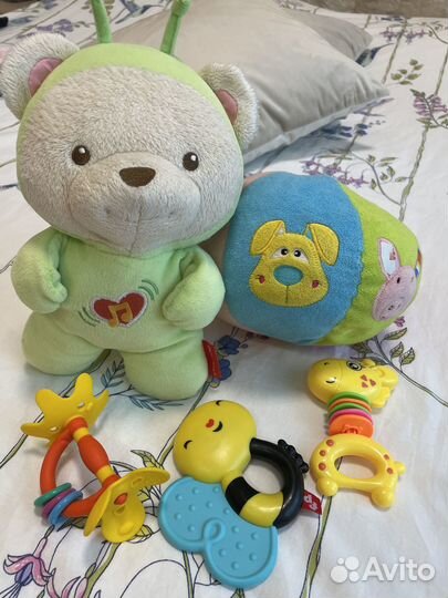 Музыкальные игрушки,прорезыватели,книги. От 6мес