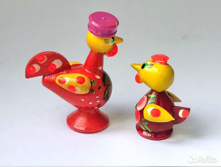 Деревянные детские игрушки, городецкая роспись