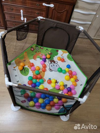 Большой детский складной манеж