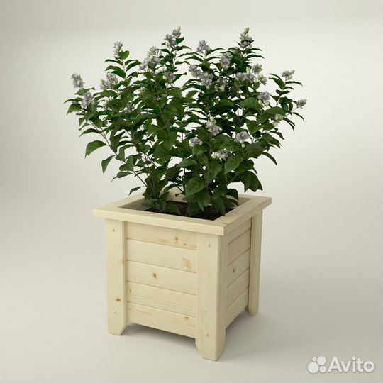 Кашпо деревянное уличное в Скандинавском стиле (Ящ