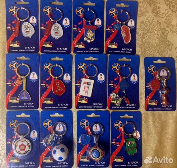 Полный набор 13 брелков Fifa. Чемпионат мира 2018
