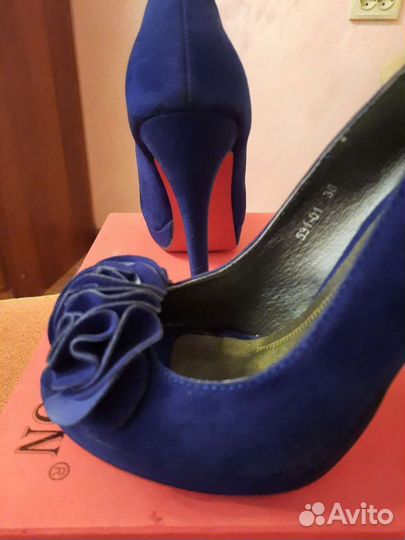 Туфли женские, замшевые