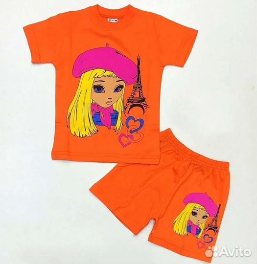 Футболка и шорты для девочки