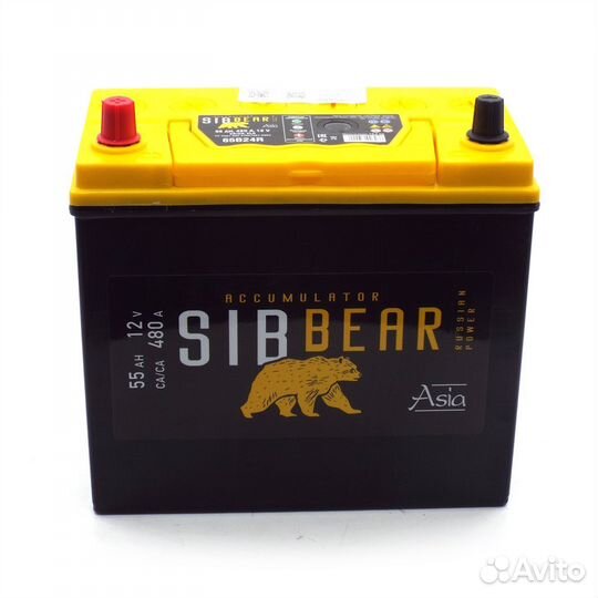 Аккумулятор sibbear asia 55 Ач п.п Geely