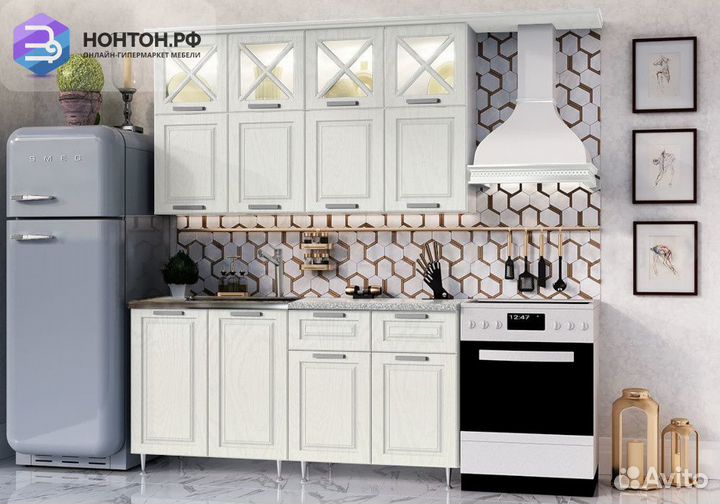 Кухня Констанция №4 1.6 м шервуд жемчуг