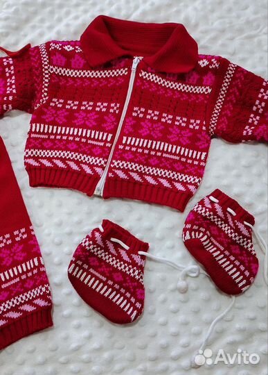 Костюм вязаный для девочки 56 62