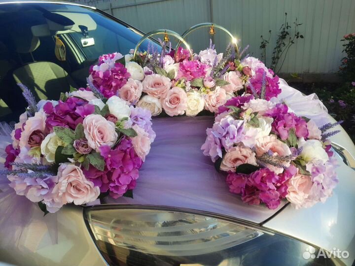 Свадебные украшения на машину