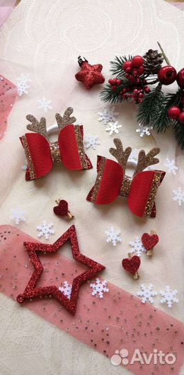 Бантики заколки повязки ободки для волос